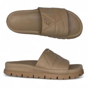 Prada Women's Logo Matelasse Slide Sandal